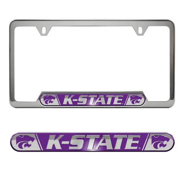 FANMATS Kansas State Wildcats Embossed License Plate Frame 6.25 in. x 12.25 in.