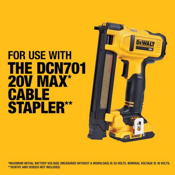 DEWALT - 20V MAX Lithium-Ion Cordless Cable Staple Nailer (Tool Only) with 1 in. Insulated Electrical Staples (540 per Box)