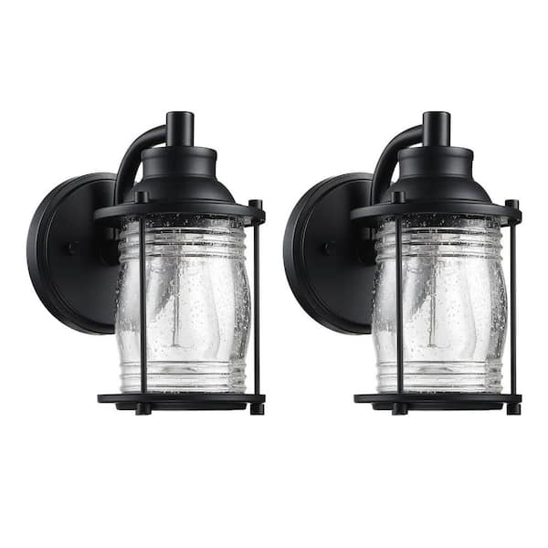 INNOBULE 1-Light Industrial Dark Bronze Metal Wall Sconce (2-Pack)