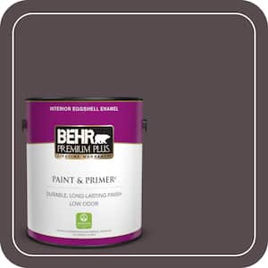 1 gal. #N100-7 Aubergine Eggshell Enamel Low Odor Interior Paint & Primer