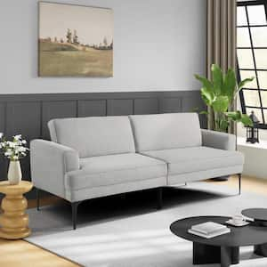 Philadelphia 83.1 in. Light Grey Chenille Twin Size Sofa Bed