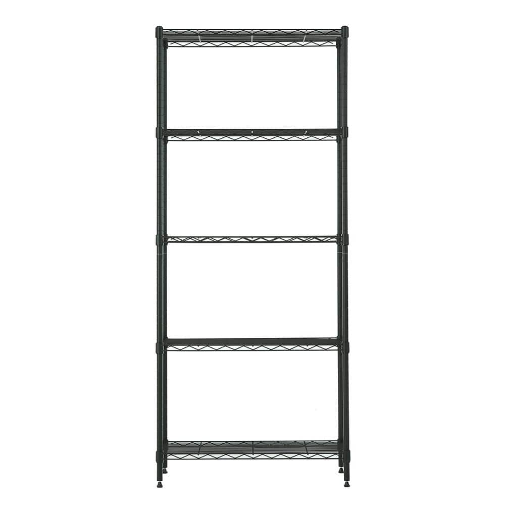 mzg Gray 5-Tier Steel Shelving (11.8 in. x 25.6 in. x 59 in ...