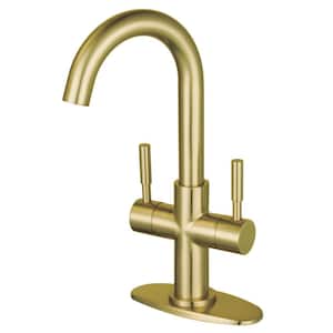 Concord Two Handle Bar Faucet in Brushed Brass