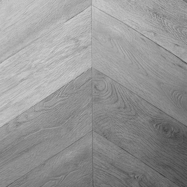 Lucida Surfaces Take Home Sample - Chevron Charcoal Oak 18 in. x