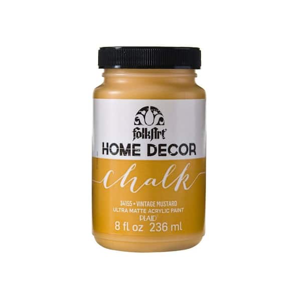 FolkArt Home Decor 8 oz. Vintage Mustard Ultra-Matte Chalk Finish Paint