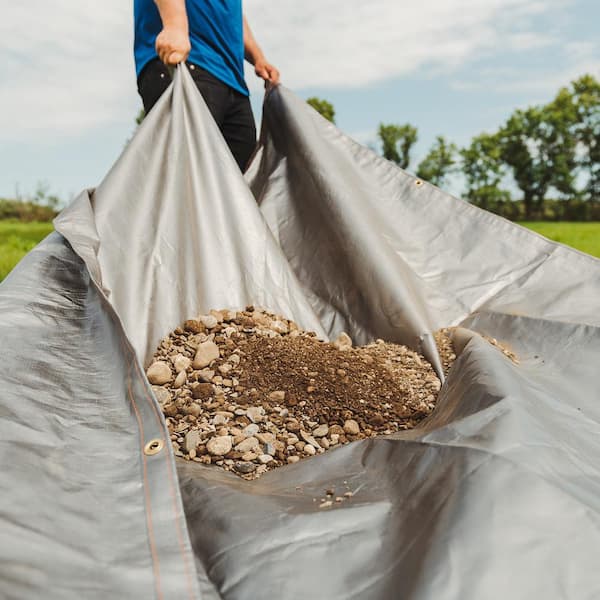 Gorilla 8 ft. W x 10 ft. L Silver Heavy Duty Tarp 97051 - The Home