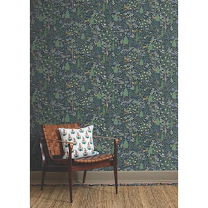 Woodland Navy Peel and Stick Wallpaper