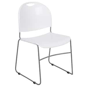 Plastic Stackable Side Chair in White