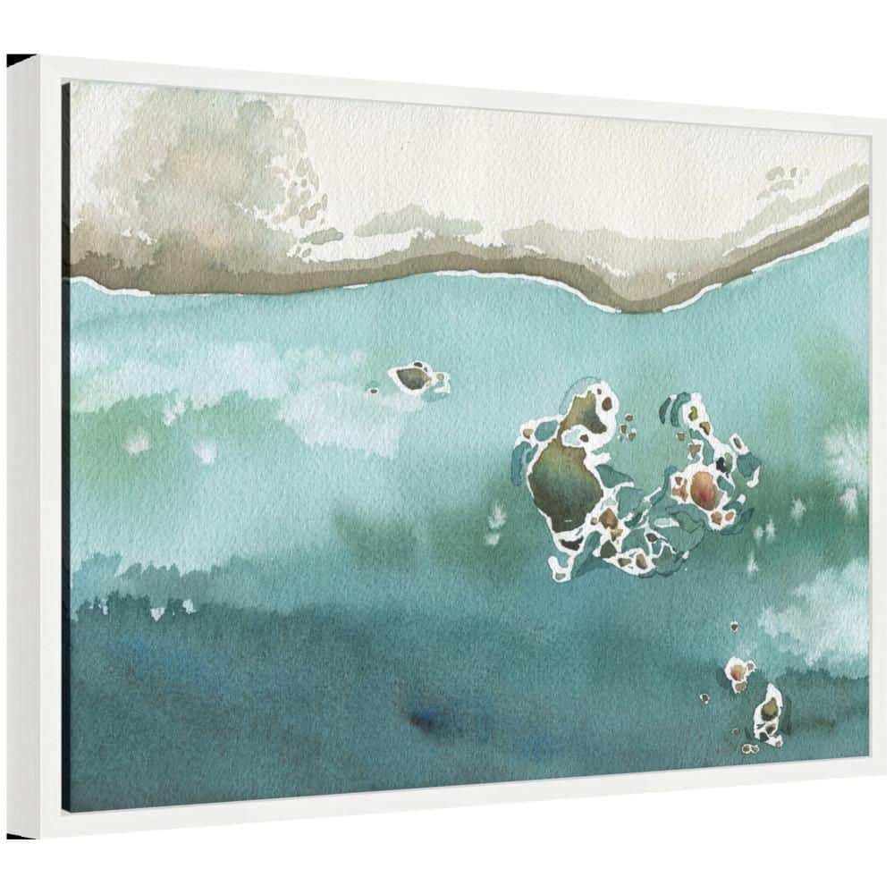 "Sylvie ""Rocky Shores"" by Janet Meinke-Lau Framed Ocean Art Print 24 in. x 18 in." price history on PriceWatchPro