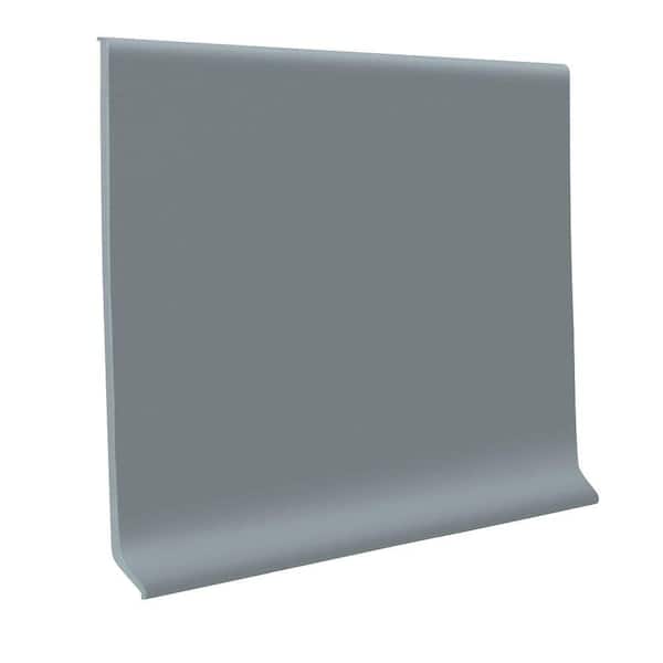 ROPPE 700 Series Steel Gray 0.125 in. x 4 in. x 48 in. Thermoplastic Rubber Wall Cove Base (30-Pieces)