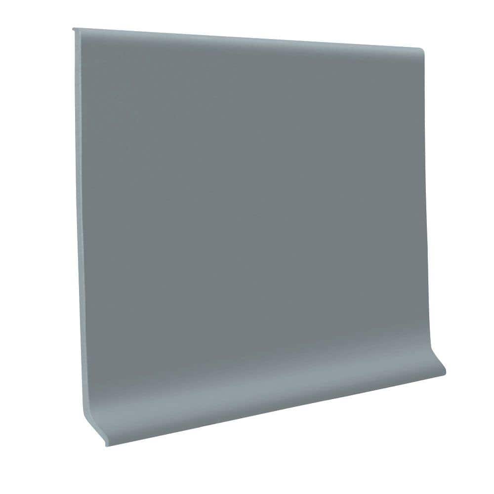 Vinyl 4 in. x 0.080 in. x 48 in. Steel Gray Vinyl Wall Cove Base (30 pieces
