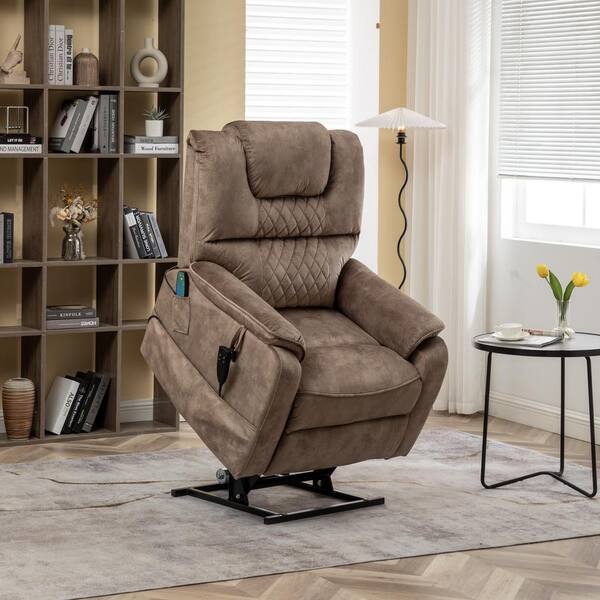 aisword Exclusive Big and Tall Velvet Power Lift Recliner Chair