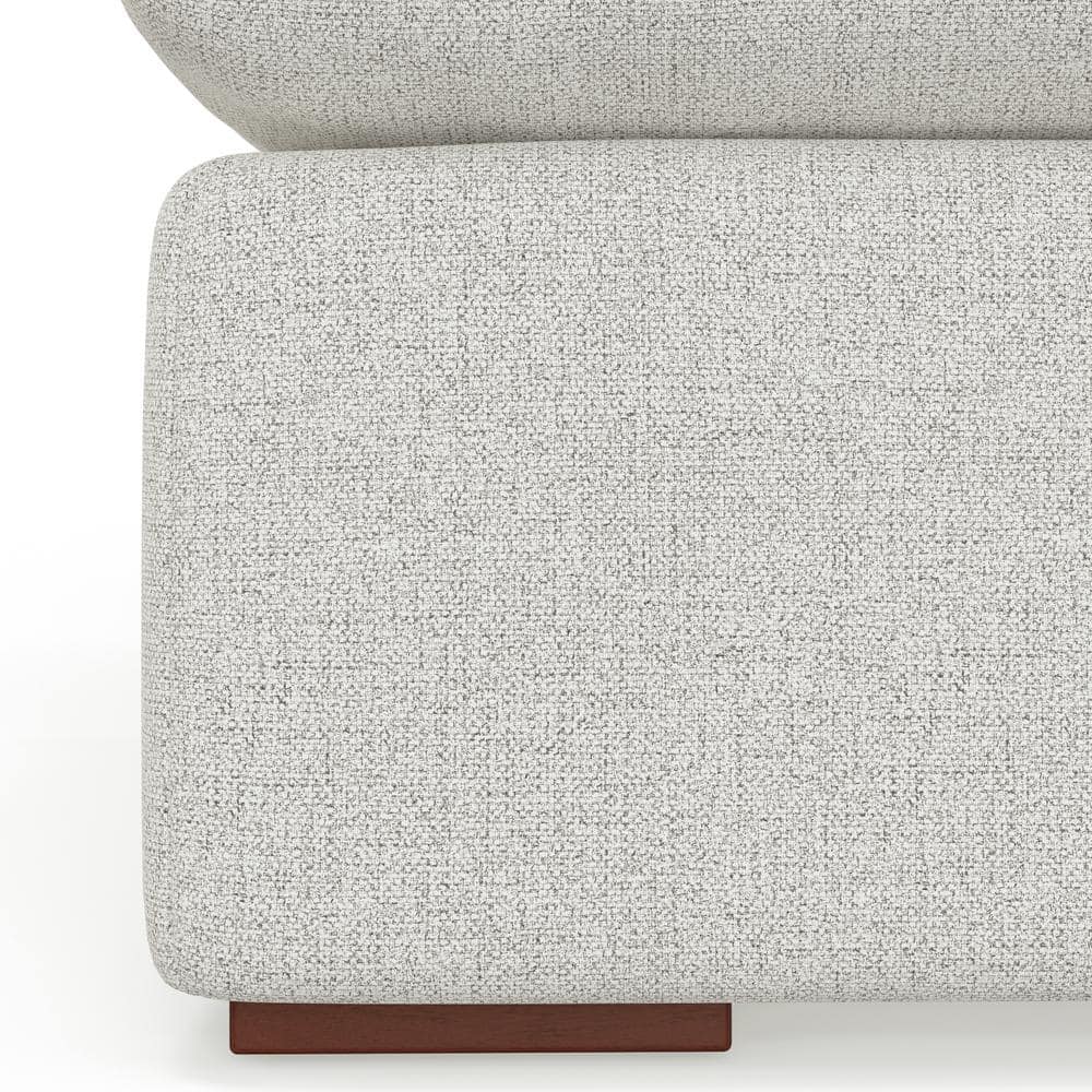 Jasmine Right-Arm Sofa Module in Light Gray Chenille Fabric