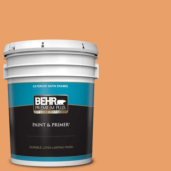 BEHR PREMIUM PLUS 5 gal. #260D-4 Copper River Satin Enamel Exterior Paint & Primer