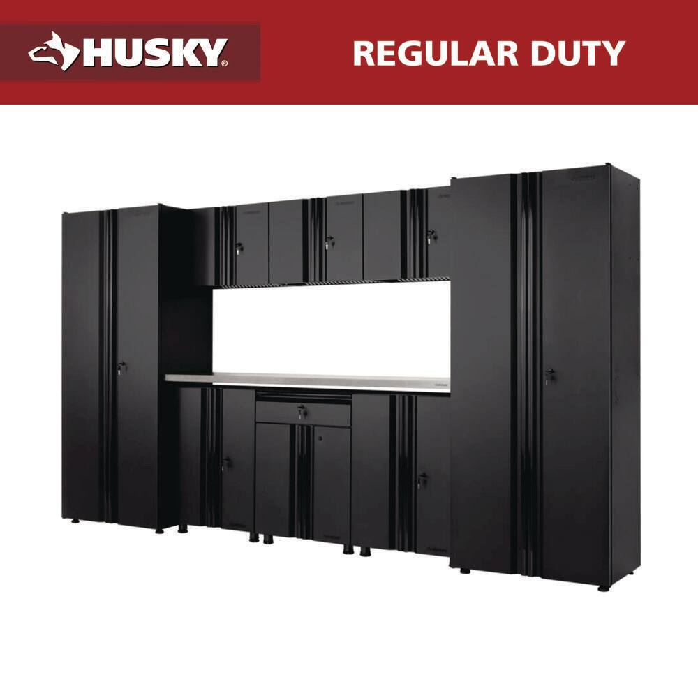 Regular Duty Welded 132.9 in. W x 75 in. H x 19.6 in. D 21-Gauge Steel 9-Piece Garage Storage System in Black price history on PriceWatchPro