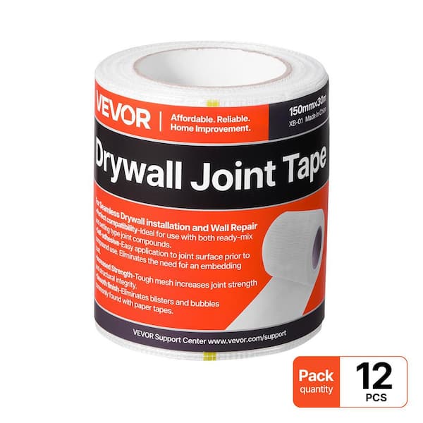Drywall Mesh Tape, 98.43 ft. L Self-Adhesive Fiberglass Drywall Joint Tape for Easy Sheetrock Ceiling Crack Repair