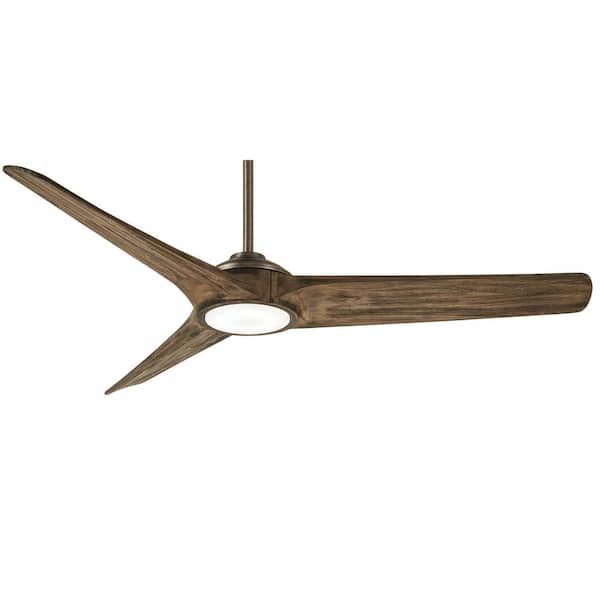 Timber 68 in. Integrated LED Indoor Heirloom Bronze with Aged Boardwalk Smart Ceiling Fan with Light with Remote Control