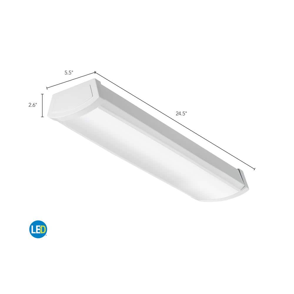 Sleek 24.75" White LED Energy Star Flush Mount for Indoor/Outdoor