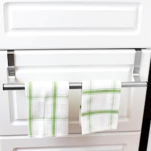 Over the Cabinet Door Quick Install Hanging Modern Expandable 2 Tier Steel Towel Storage Rack (2-Pack)