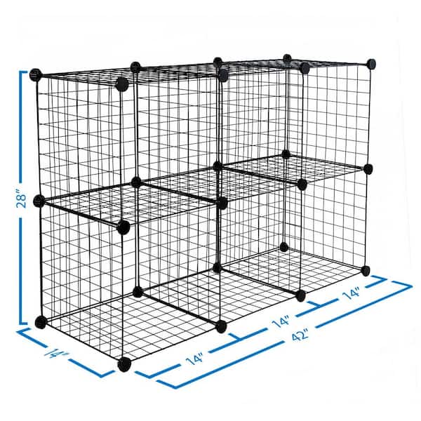 1 Gal Wire Storage Cubes 6 Cube Metal, Wire Cube Shelving Home Depot