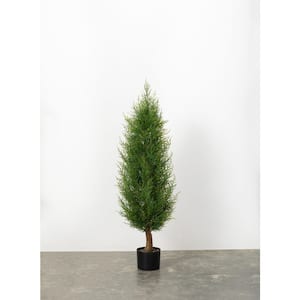 4 ft. Green Artificial Cedar Arborvitae Tree in Pot