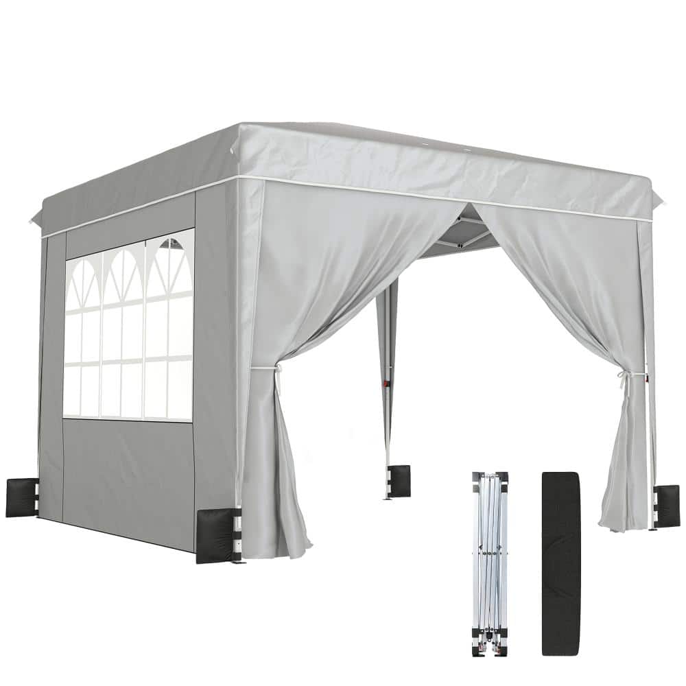 Gray Outdoor Pop Up Canopy Tent with Stakes & Ropes price history on PriceWatchPro