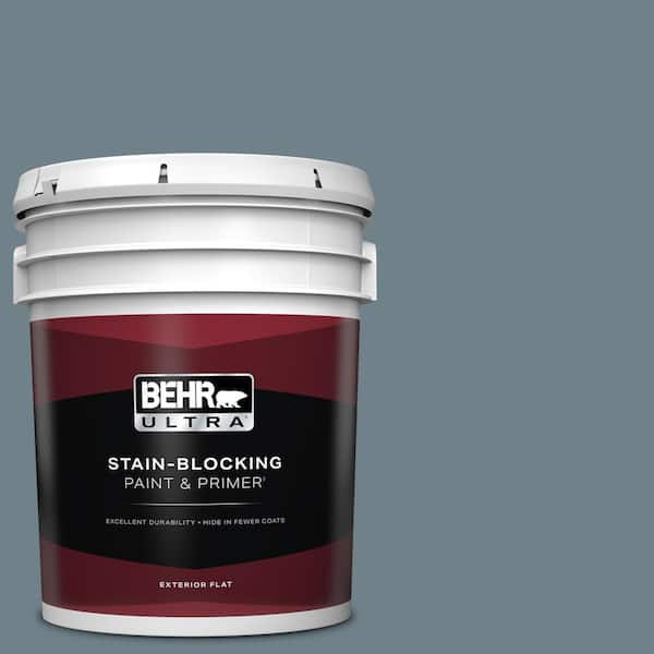 BEHR ULTRA 5 gal. #PPU13-04 Atlantic Shoreline Flat Exterior Paint & Primer