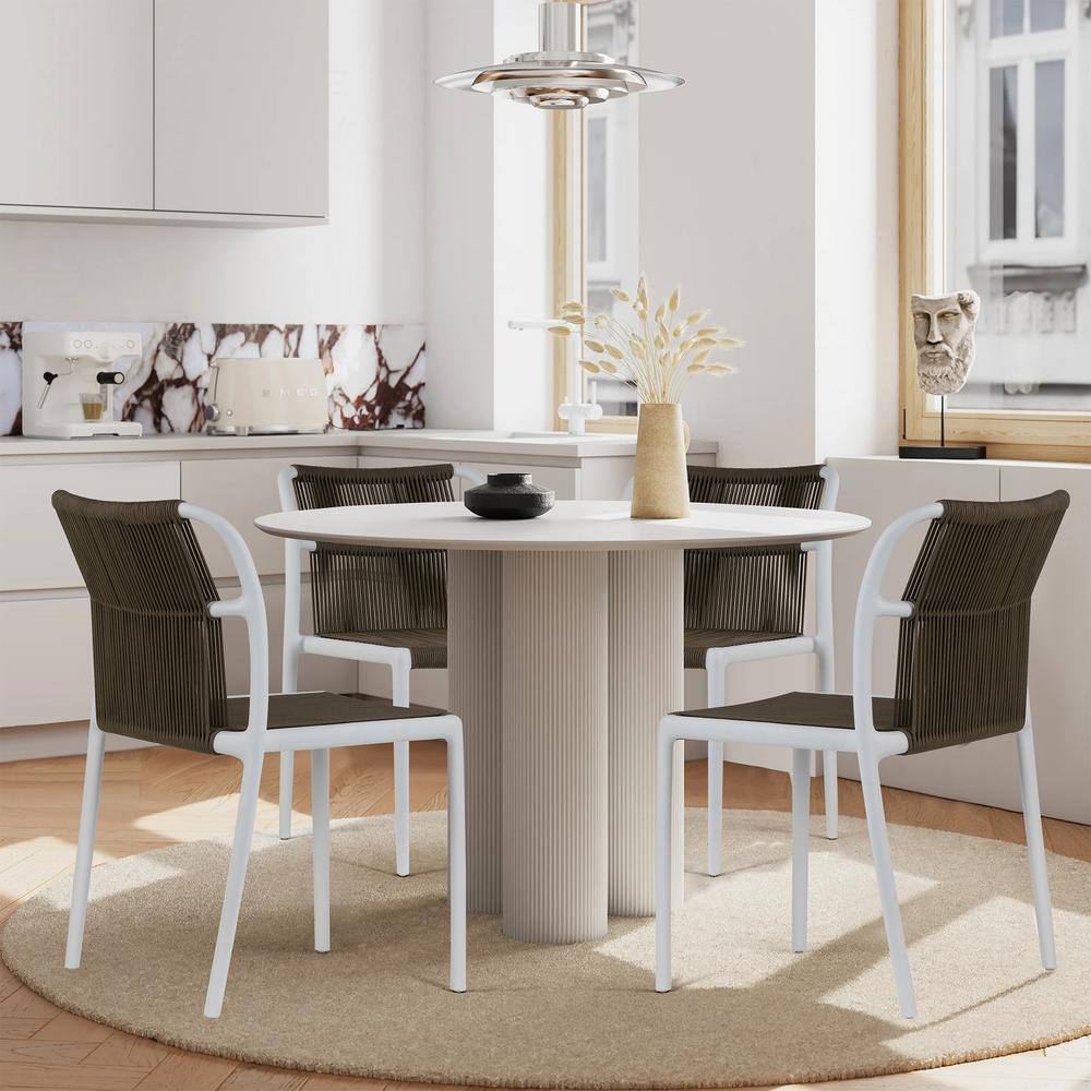Belden Brown Side Chair Set of 2 with Plastic Frame and Woven Rope Seat price history on PriceWatchPro