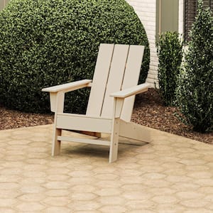 Grant Park Sand HDPE Plastic Modern Adirondack Outdoor Chair