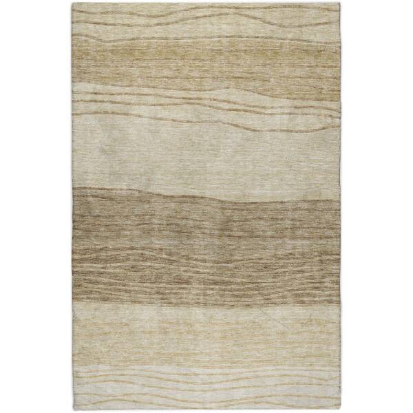 Dream Shag Premium Machine Washable Abstract ADS735 Beige 10 ft. x 14 ft. Area Rug