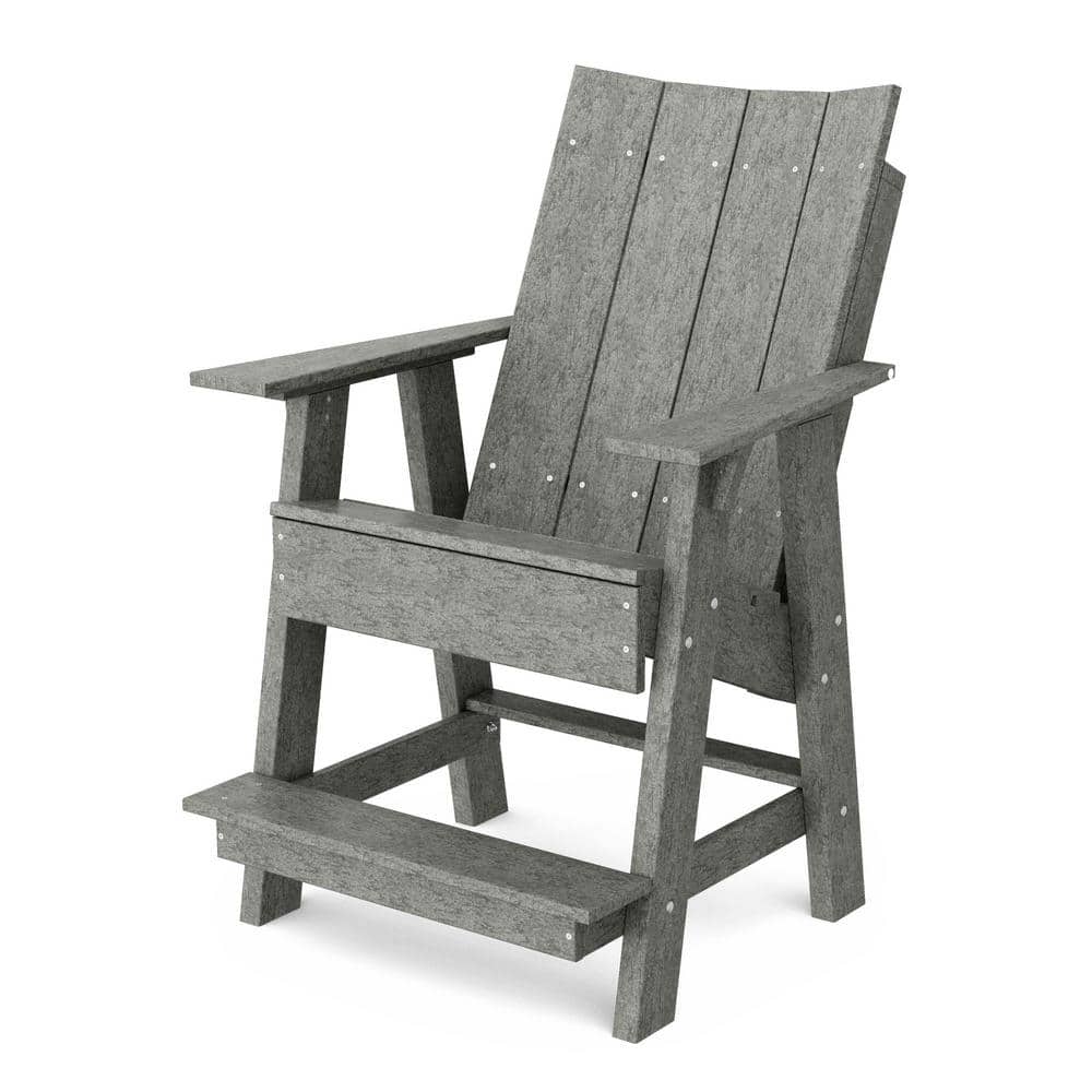 Contemporary Dark Gray Plastic Outdoor High Adirondack Chair price history on PriceWatchPro