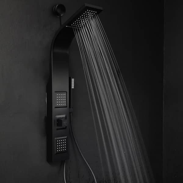 AKDY 39 Stainless Steel Wall Mount Easy Connection Rainfall Waterfall Overhead Multi-Function Shower Tower Panel Massage Spray AZ-SP0039