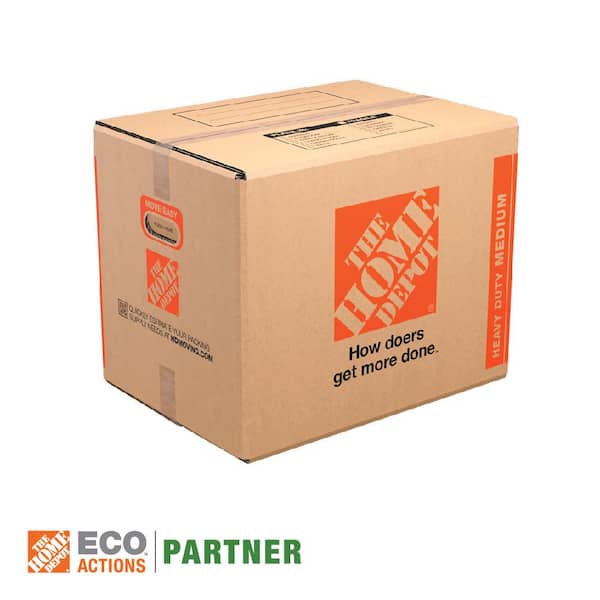 The Home Depot 21 in. L x 15 in. W x 16 in. D Heavy-Duty Medium Moving Box with Handles (90-Pack)