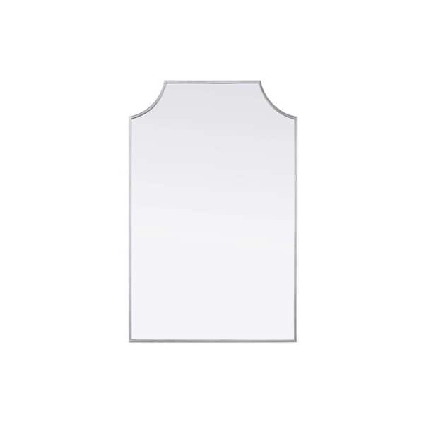 Silver 27 in. W x 42 in. H Rectangle Wall Mirror