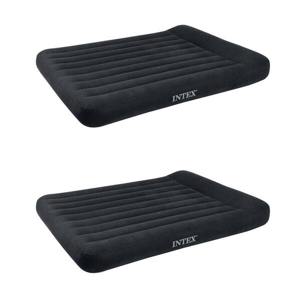 Intex Classic Inflatable Air Mattress Bed w/ Pillow Rest & Pump, Full (2 Pack)