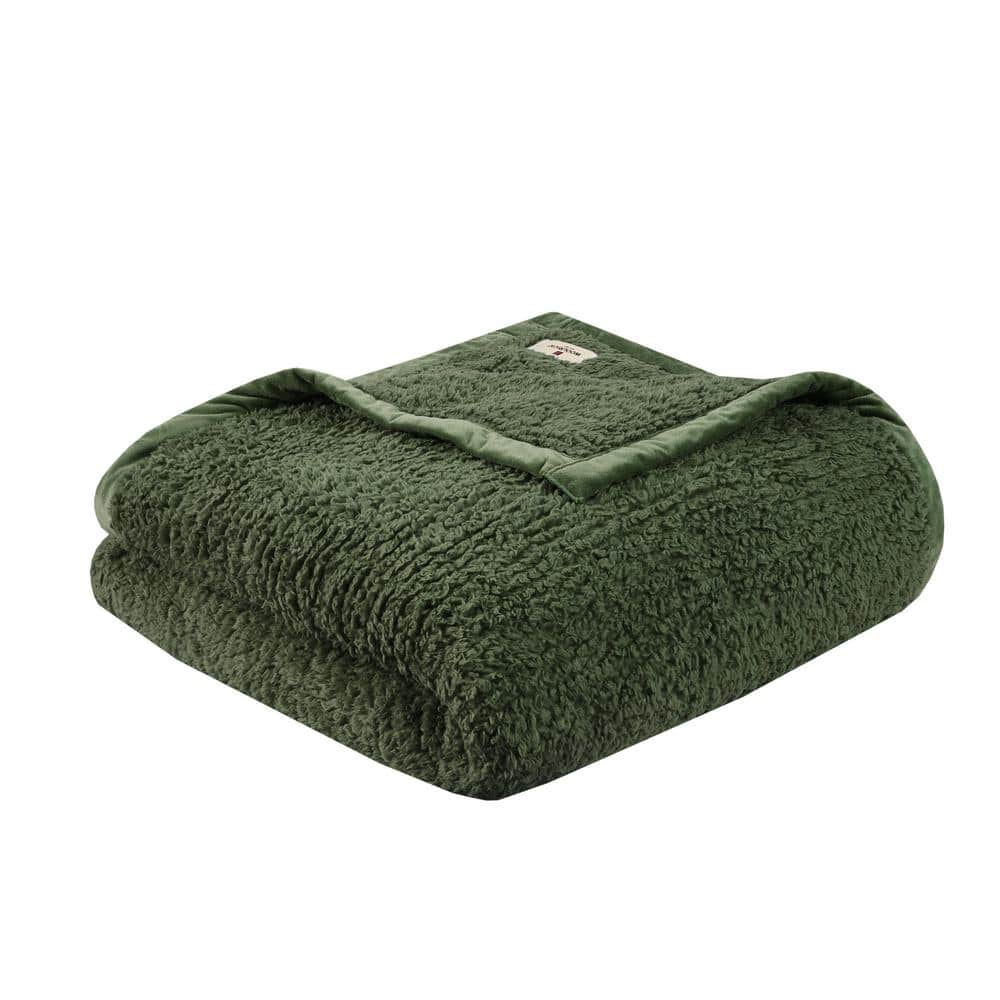 King Green Fleece Reversible Blanket with Velvet Binding