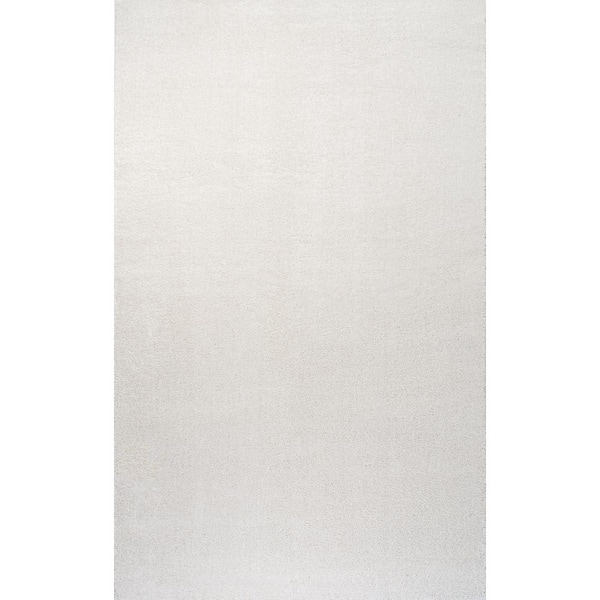 Haze Solid Low-Pile Cream 10 ft. x 14 ft. Area Rug