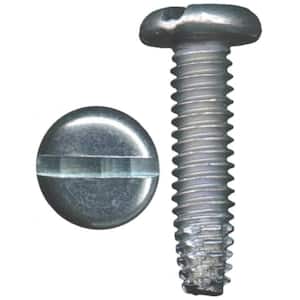 #6 x 3/4 in. Zinc-Plated Pan-Head Slotted Drive Sheet Type F Tip Metal Screw (10-Pieces)