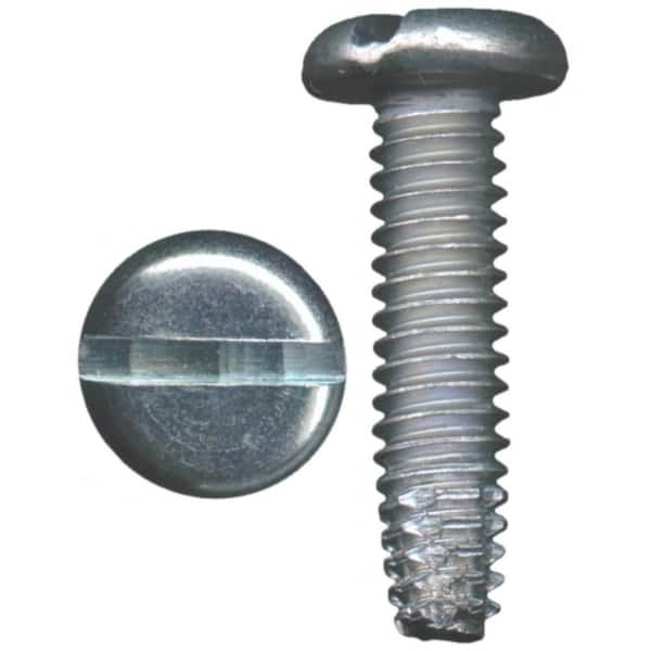 Everbilt 1/4 in.-20 x 1 in. Zinc-Plated Pan-Head Slotted Drive Sheet Type F Tip Metal Screw (2-Pieces)