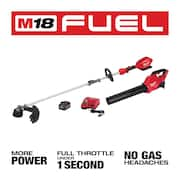 M18 FUEL 18V Lith-Ion Brushless Cordless Electric String Trimmer/Blower Combo Kit w/Pole Saw Hedge Trimmer (4-Tool)