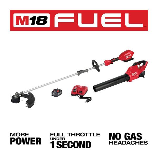 Milwaukee 3000-21-49-16-2783 M18 FUEL 18-Volt Lith-Ion Brushless Cordless Electric String Trimmer/Blower Combo Kit & 0.095 in. 750 ft. Spool(2-Tool) - 2