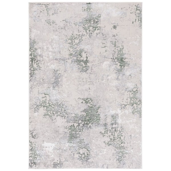Orchard 8 ft. x 10 ft. Gray/Green Abstract Distressed Area Rug