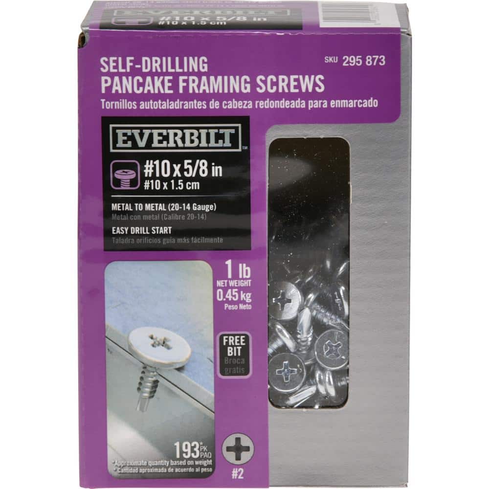 Everbilt 10 5/8 in. Phillips PanHead SelfDrilling Screw 1 lb.Box