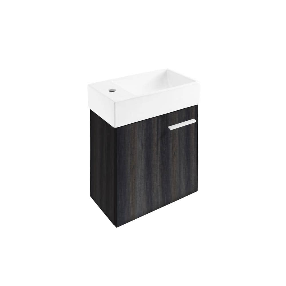 Colmer 18" Black Single Cabinet Bathroom Vanity