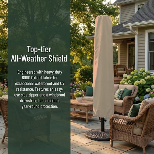 11 foot patio umbrella cover Covered Living 11ft Replacement Canopy, 8 Ribs, Terracotta Color (canopy Only) air dry imported Measure your furniture based on the illustration Patio Umbrella Cover with Rod