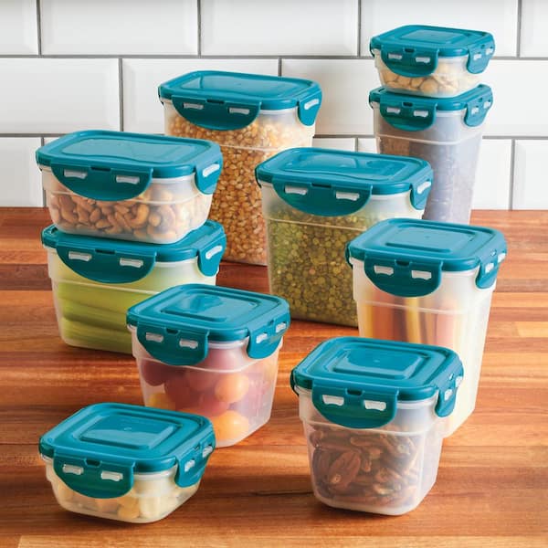 https://images.thdstatic.com/productImages/22459d0f-1bfd-4b0c-b416-533fdee0b32d/svn/clear-with-teal-lids-rachael-ray-food-storage-containers-hpl314s10-c3_600.jpg