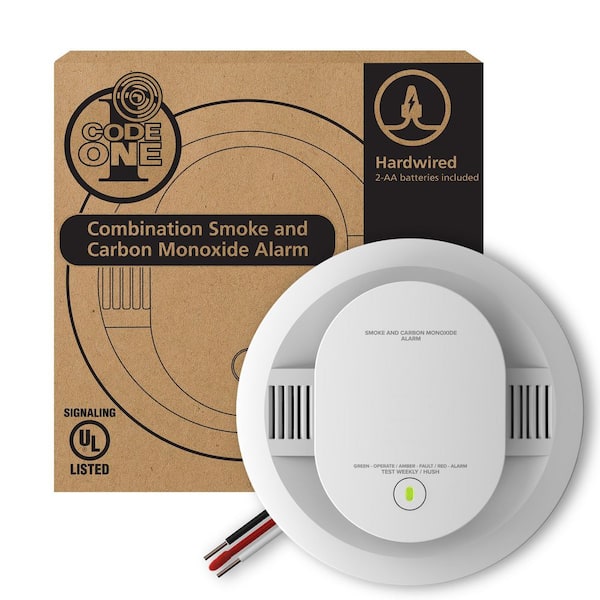Kidde Code One Hardwired Interconnectable Smoke & Carbon Monoxide Detector with AA Battery Backup