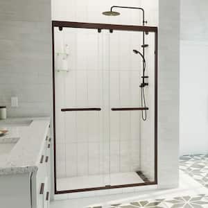 Charisma-X 48 in. W x 76 in. H  Frameless Sliding Bypass Shower Door in Oil Rubbed Bronze