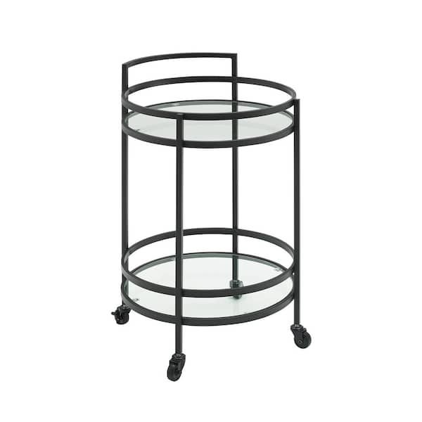 CROSLEY FURNITURE Bailey Matte Black Bar Cart