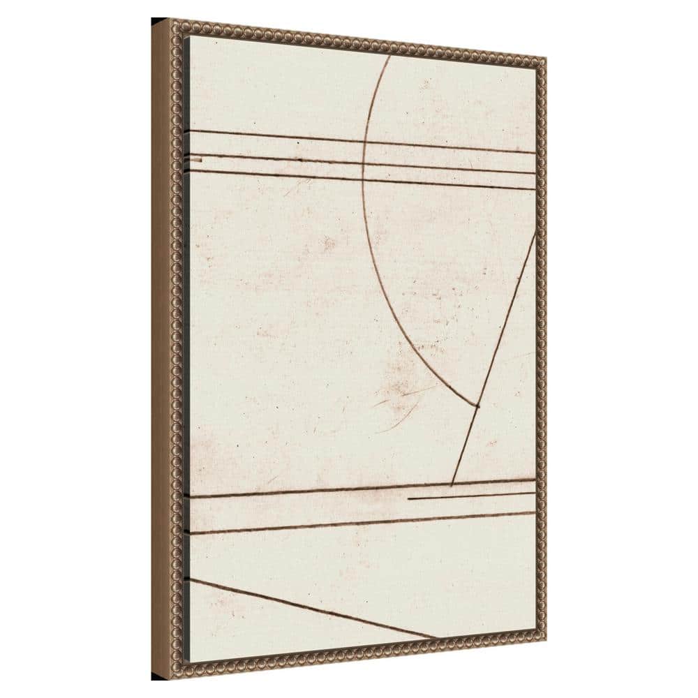 Minmod No1 Abstract Canvas Wall Art with Bronze Frame, 16 x 23-in